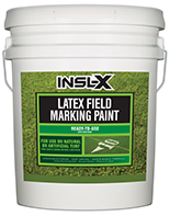BENJAMIN MOORE PAINT STOP Insl-X Latex Field Marking Paint is specifically designed for use on natural or artificial turf, concrete and asphalt, as a semi-permanent coating for line marking or artistic graphics.

Fast Drying
Water-Based Formula
Will Not Kill Grass